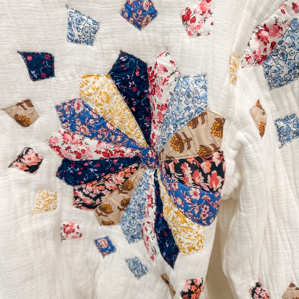 Anthropologie Patchwork Wrap Jacket - Xs - image 4